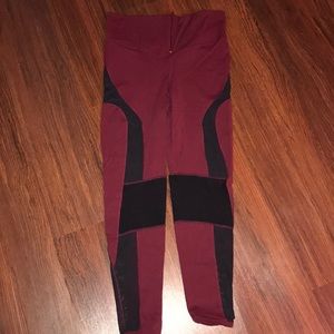 High waisted zip up leggings size L